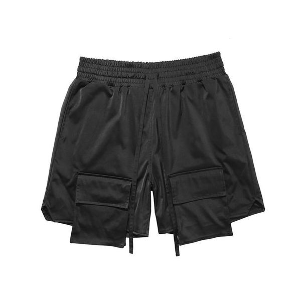 

горячая франция летняя мода женщины мужчины high street мульти карманный средний брюки стильный беговые шорты серебряные черные повседневные, White;black