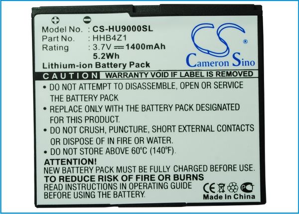 

cameron sino 1400mah battery hhb4z1 for huawei ascend x, x6, u9000