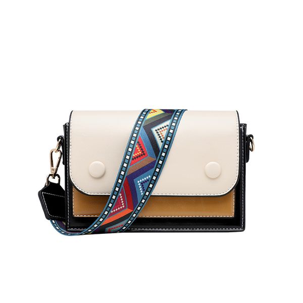 

2020 fashion shoulder bag women wide ribbon small bag summer ladies hit color female casual messenger bolsa feminina
