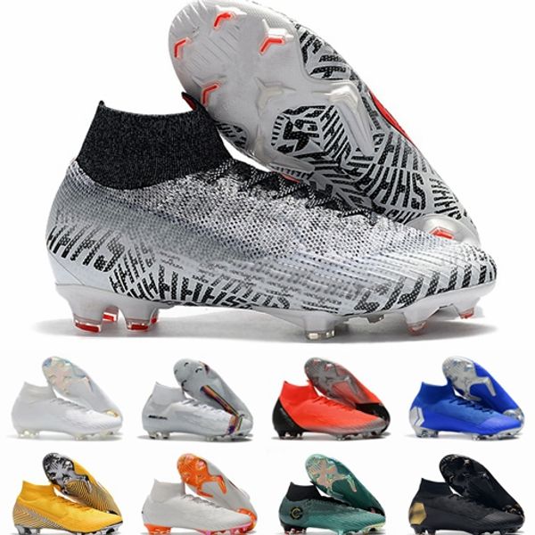 

mercurial superfly vi soccer shoes 360 elite fg kj 6 xii 12 cr7 se ronaldo neymar mens women boys outdor football boots cleats