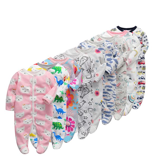 

jumpsuits 6pcs/lot baby rompers 2021 long sleeve 100%cotton overalls born clothes roupas de boys girls jumpsuit&clothing, Blue
