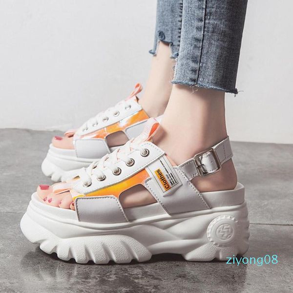 

doratasia girl summer fashion high platform sandals summer sweet casual beach sandals women ins high wedges shoes woman z08, Black