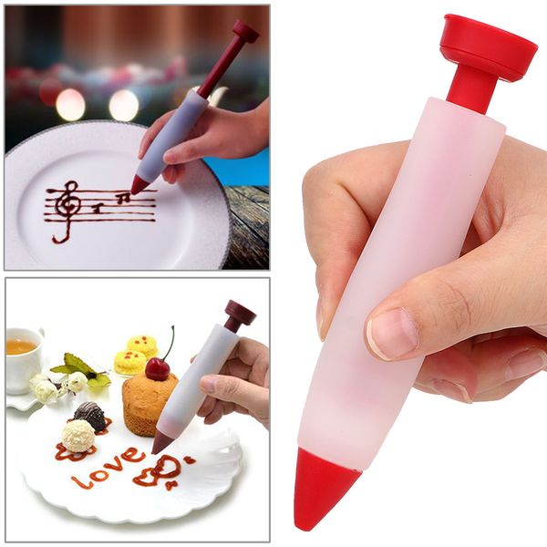 

silicone food writing pen chocolate decorating tools cake mold cream cup cookie icing piping pastry nozzles kitchen accessories