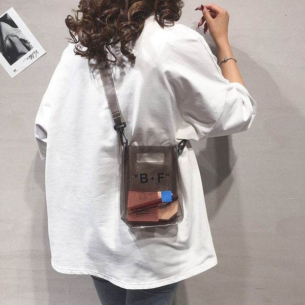 

ladies shoulder bag mobile phone bag fashion cute transparent small jelly new korean style