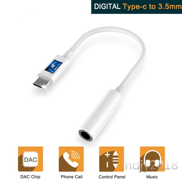 

digital type-c to 3.5mm headphone adapter usb c to aux jack audio adapter for huawei p20 google pixel 2 3 xl