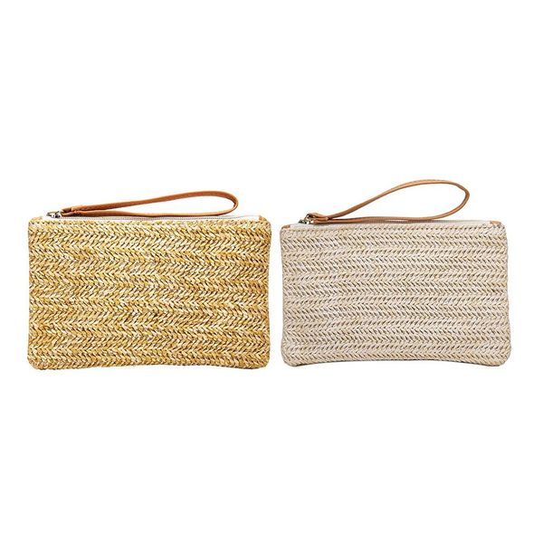 

designer-women straw handbag portable travel bohemian clutch packet summer beach weaving hand pouch casual female shoulder bag