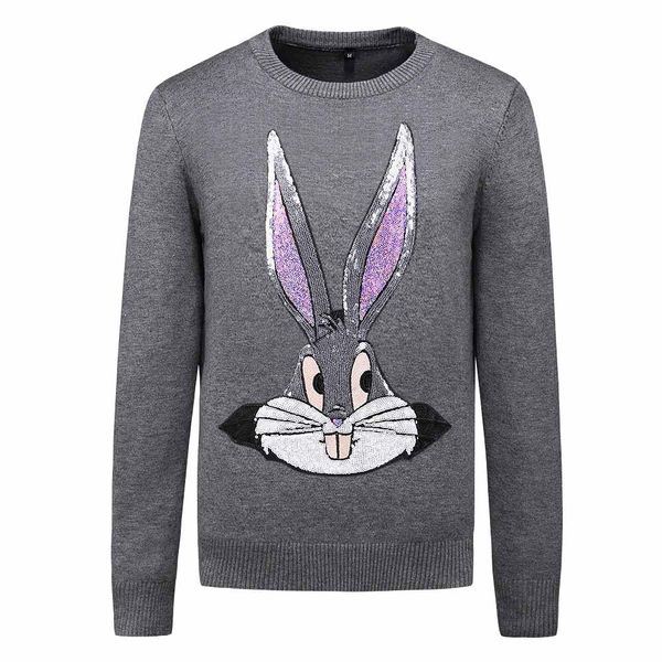 

wholesale luxury men's and women's quality perfect details of the new knitted sweater cotton jacquard fabric on both sides, White;black