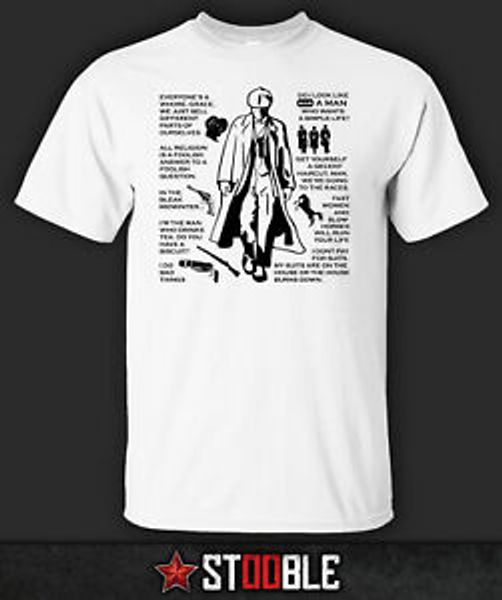 

новый бренд моды роскошный дизайнер мужские футболки остроконечные шоры pbl-thomas shelby t-shirt-direct от stofashionist, White;black