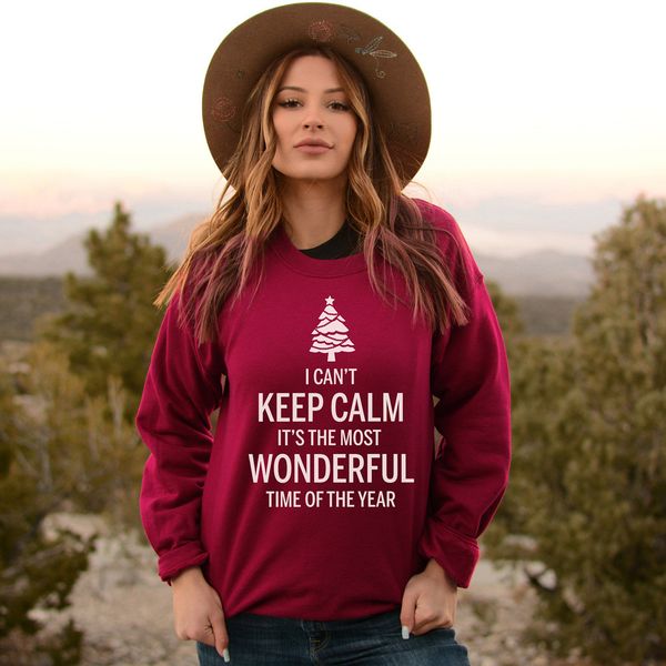 

ii can't keep call it's the wonderful graphic sweatshirt funny cotton christmas tree grunge gift hoodies tumblr art pullover, Black