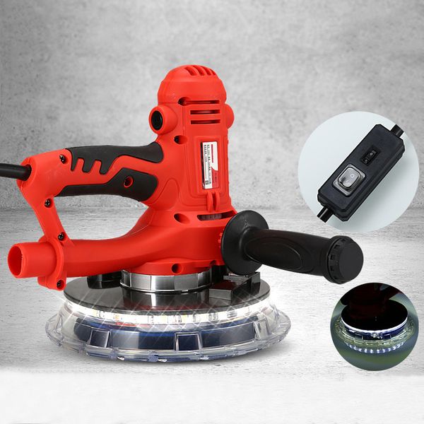 

ac220v wall polisher grinding machine portable 600-2300r/min dry wall sander putty polisher machine with electric led light