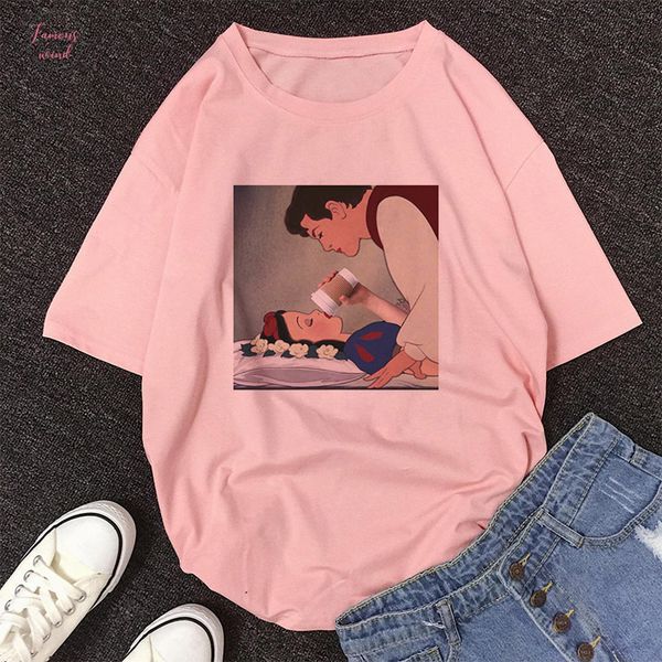 

t shirt solid women 2020 new princess and prince busy right now love harajuku printed t shirt casual summer sleeve female, White
