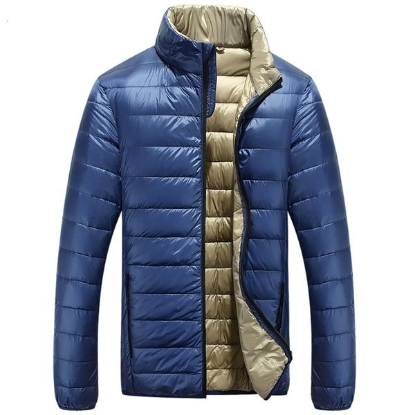 

casual ultralight mens duck down jackets autumn winter coat men lightweight duck down jacket men overcoats coat, Black