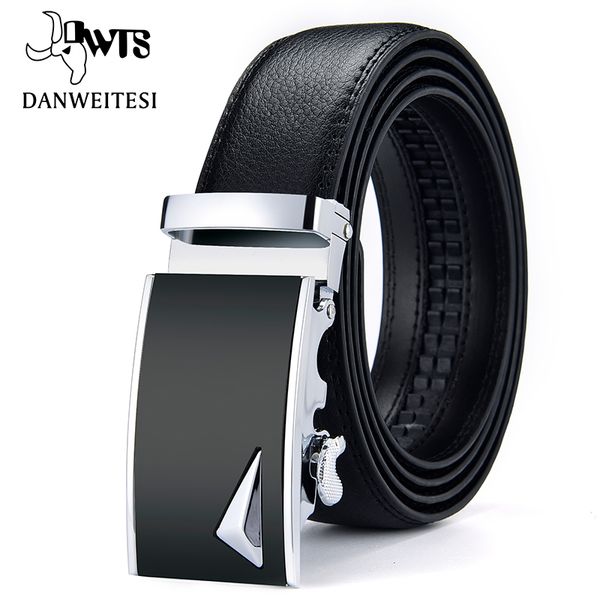 

dwts] belts for men genuine leather belt men belt male automatic buckle black strap cummerbunds cinturon hombre, Black;brown