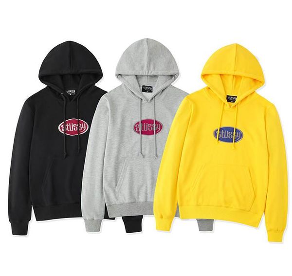 

harajuku флис хип-хоп шляпа моды новый мужской свитер улица уличная мода рубашка вышивка письмо пуловеры, Black