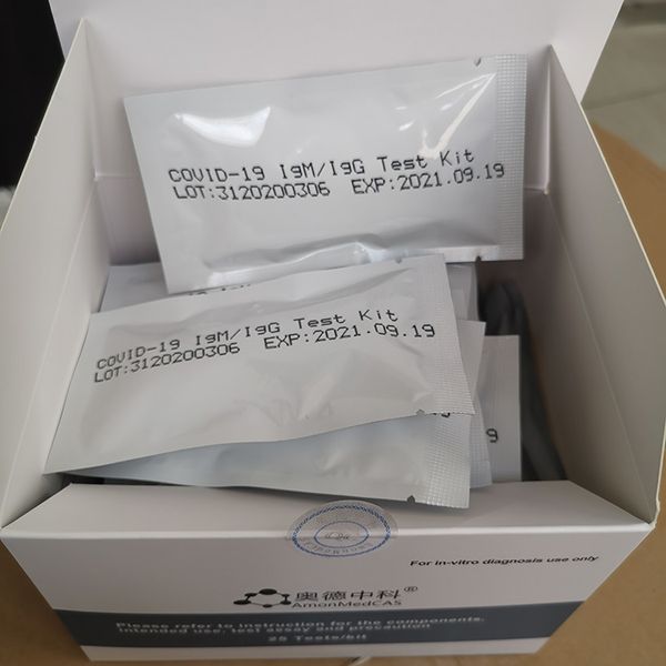 

covid-19 test kit igm igg easy rapid test kit 25pcs/box colloidal gold ce certificate accurat fast