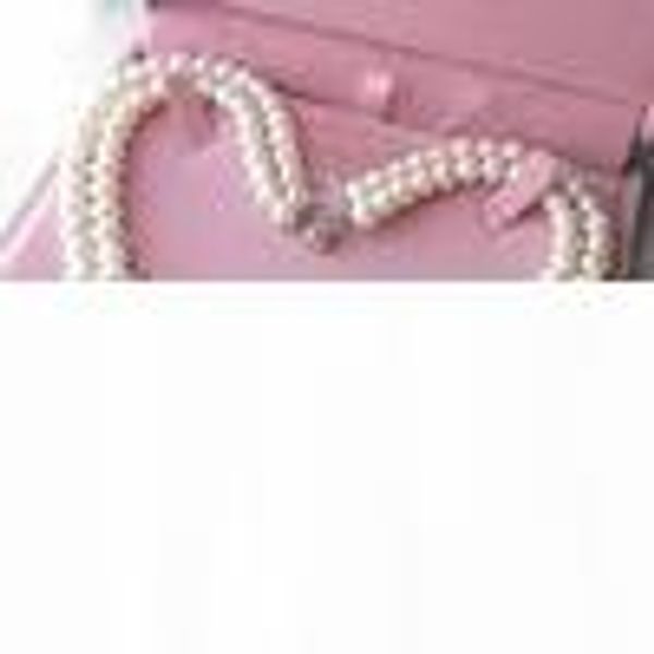 

fine 2row 7-8mm white tahitian pearl necklace 17'18inches 14k, Silver