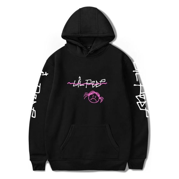 

lil peep xx street casual hoodies for men women autumn hooded designer clothing sweatshirts, Black