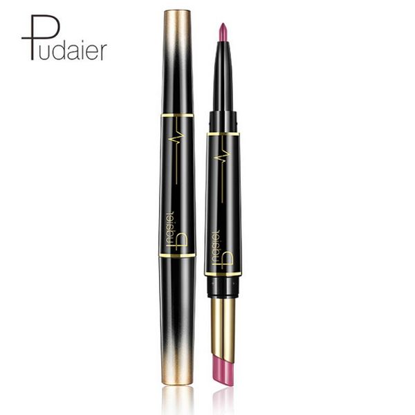 

brand pudaier makeup professional pudaier 16 colors velvet matte lipstick dual head lipliner 2 in 1 lipstick pencil lipstick wholesale