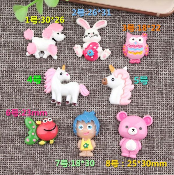 

10pcs/lot flat back resin resin animal ,diy craft accessories fashion cabochons