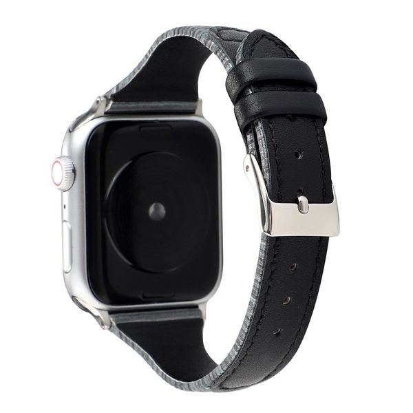 

type t stripe stitching bands for apple watch 38/40/42/44mm strap bracelet bands for iwatch series5 4 3 2 watchband accessories, Black;brown