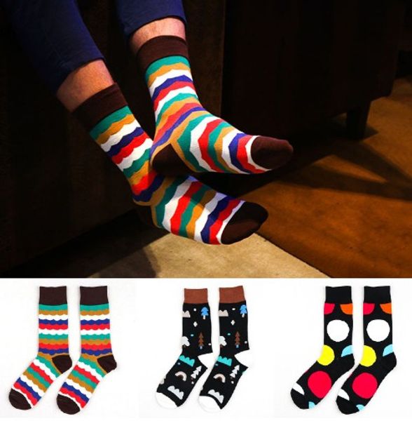 

3 pairs/lot winter happy socks men stripes baseball socks men male long chaussette homme series meias masculinas, Black