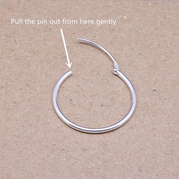 

fashion- 925 sterling silver circle hoop earrings diameter 2.5cm earrings for women may girls boys, Golden;silver