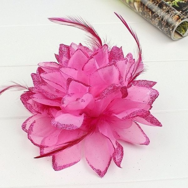 New 15cm Diameter Party Prom Hair Clips Children S Big Feather