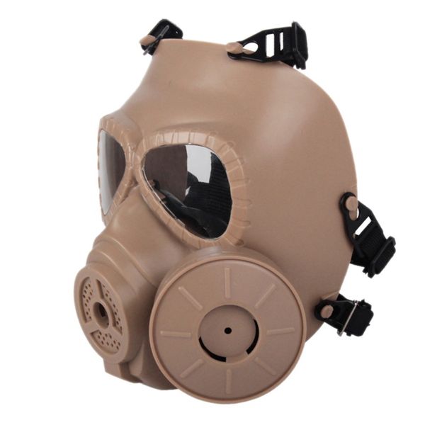 

sports full-covered gas mask helmet men women pc lens adjustable resistance sportswear for cs with single fan mask *