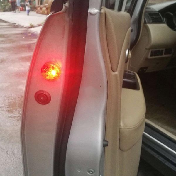 

1 pair car led door safety warning anti-collision lights wireless alarm lamp anti-collision lights