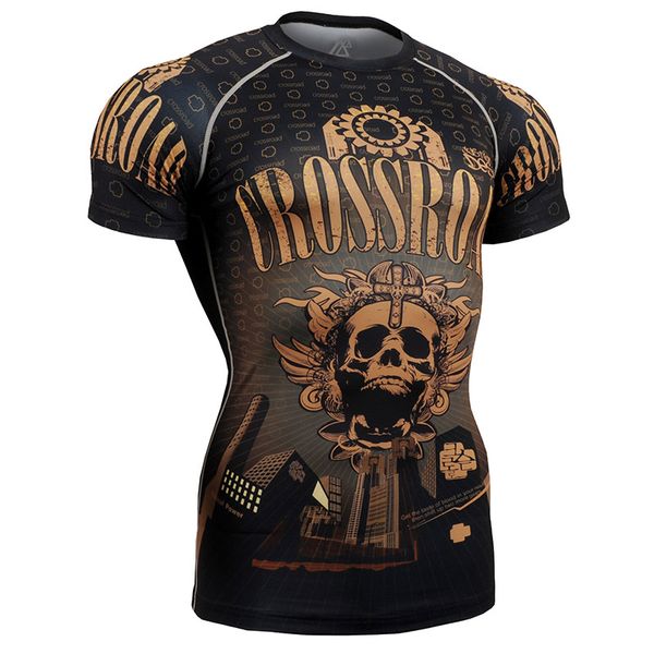 

2020 3d skull cycling t shirt men full print tees shirt homme 3d t fitness compression men plus size, Black;red