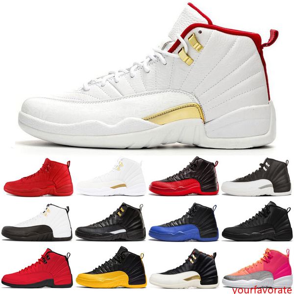 

12 12s game royal ov black men basketball shoes fiba university gold punch taxi dark grey wings mens trainer sports sneakers 7-13