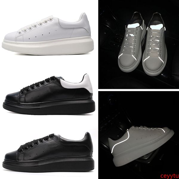 

designer 3m reflective platform casual shoes men women triple white black flats party shoes sports sneakers 36-44 wholesale drop-shipping