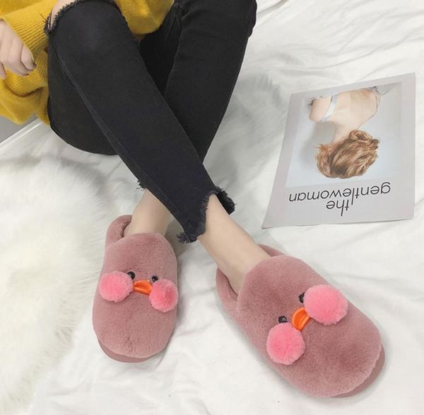 Prowow Warm Bedroom Indoor Women S Shoes Thick Softness Furry Ladies Slippers Bean Paste Cute Chicken Non Slip Winter Slipper Cowboy Boots For Women