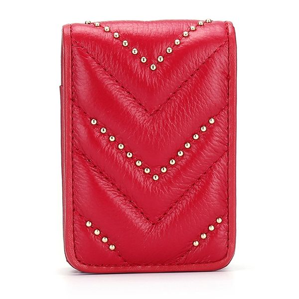 

fggs-lipsticks wallet genuine leather wallet female makeup mirror lipstick case designer cosmetic organizer pouch fashion