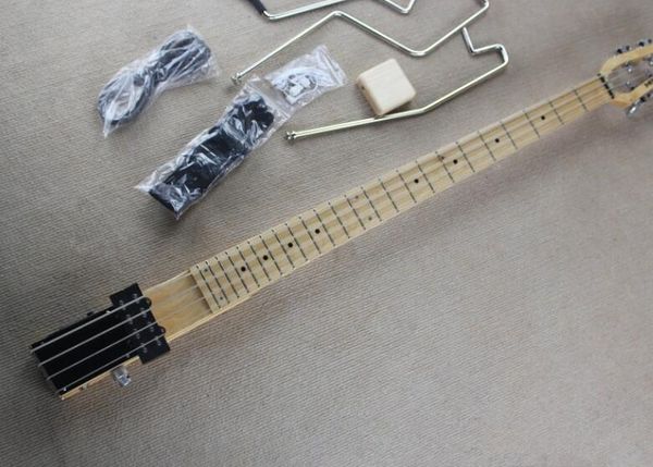 

портативный путешествия четыре строки немой электрический бас журнал древесины мини портативный бас-гитара, бесплатная доставка