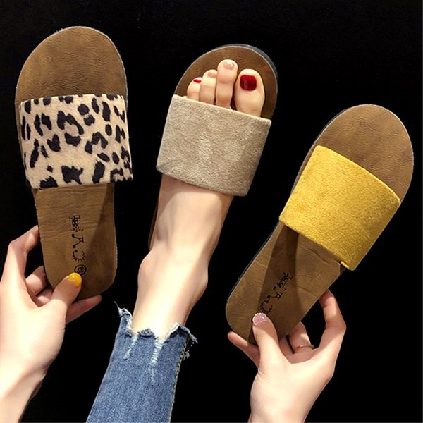 

eoeodoit 2020 summer slippers flat heel cozy open toe sandals casual daily home floor outside flats women shoes summer, Black