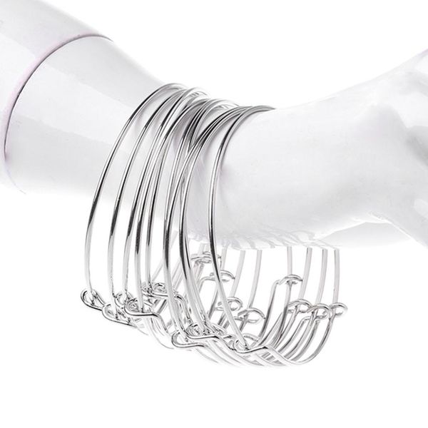 

10pcs lady adjustable expandable bangle diy jewelry making wire wrapped bracelet new chic, Black