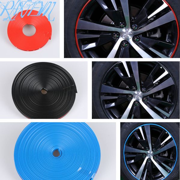 

8m car wheel hub decorative strip auto rim/tire protection for cruze niva aveo epica lacetti captiva onix prisma spin