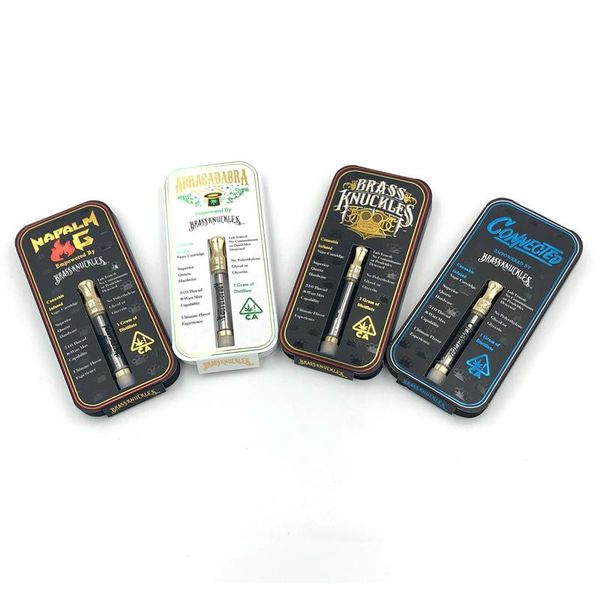 

Brass Knuckles Vape Картриджи Упаковка 1мл Ceramic Coil густого масла Dab Pen Воск Испаритель Пустого Vape телеги 510 Thread E сигареты DHL