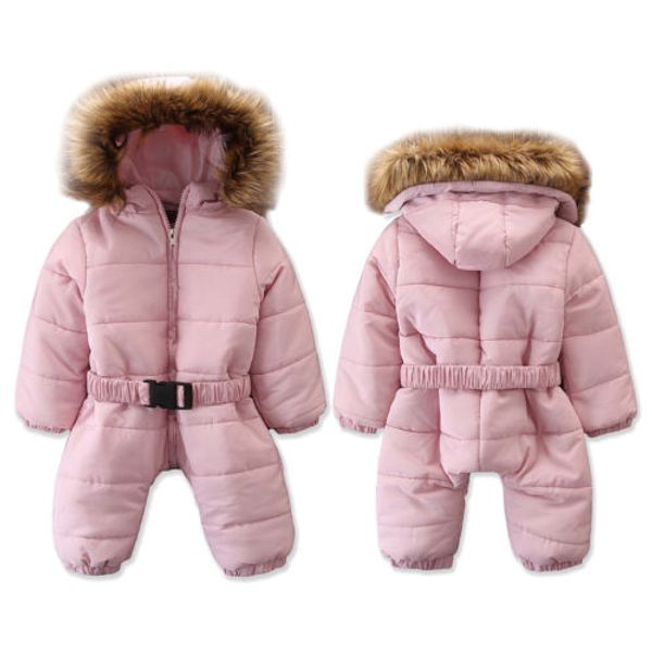 Neonata Ragazzi Cappotto Inverno Piumino caldo Tuta con cappuccio Abbigliamento per bambini Outfit Un pezzo Capispalla tuta 6M-3Y