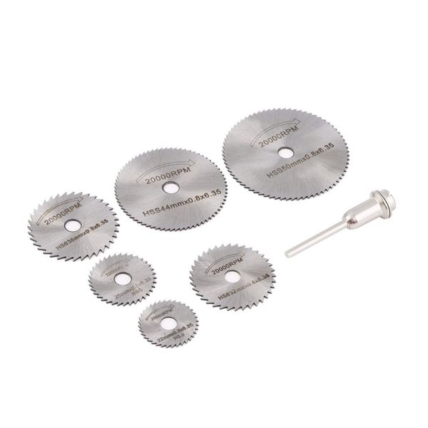 

rotary blades tool cutting discs mandrel 7pcs for cutoff circular saw sale