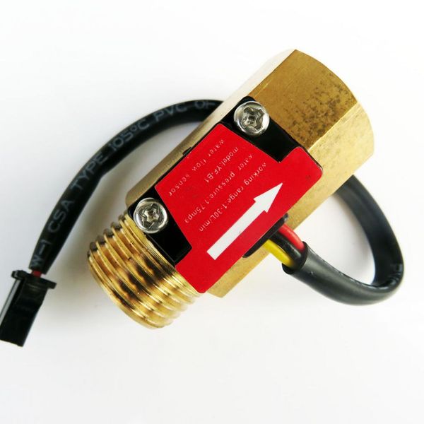 

g1/2'' threaded water flow sensor switch flowmeter water control copper yf-b2