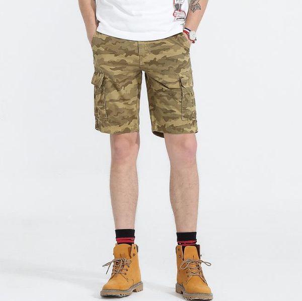 

Mens Summer Designer Camouflage Shorts Pants Zipper Fly Relaxed Loose Midweight Homme Clothing Fashion Casual Male Clothing