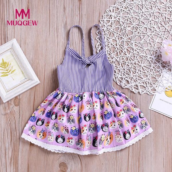 

muqgew kid bady girl strap cartoon print bow lace patchwork princess casual dress girls dresses toddler baby girl clothes #ew, Red;yellow