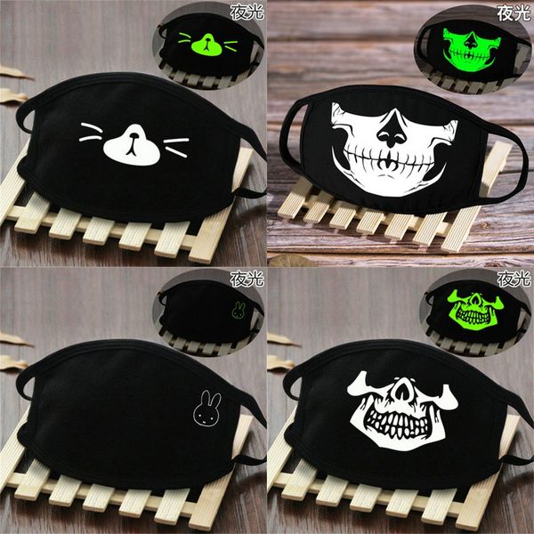 

washable half mask face masks glow in the dark skeleton skeleton mouth mask washable half bdehome adhvr, Black