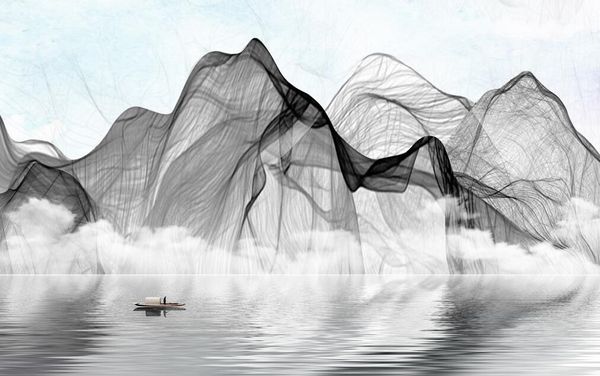 

new chinese modern mood landscape wall wallpaper for walls 3 d for living room