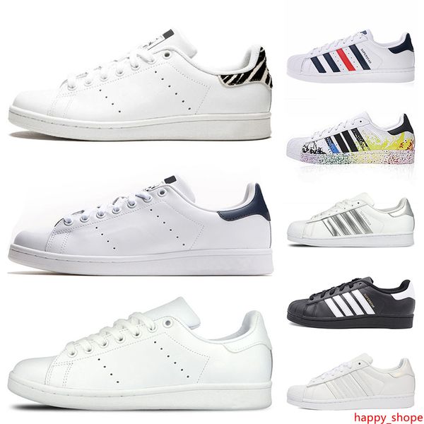

platform superstars casual shoes brand stan smith shoes triple white black red blue green pink off outdoors leather designer sneakers 36-45