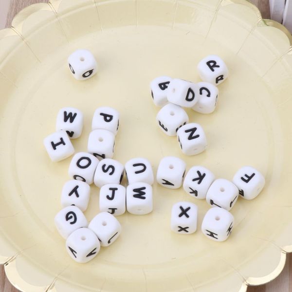

5pc diy letter safe иликонове зђбне beads дл пѬоѬезваел pacifier chain 12мм
