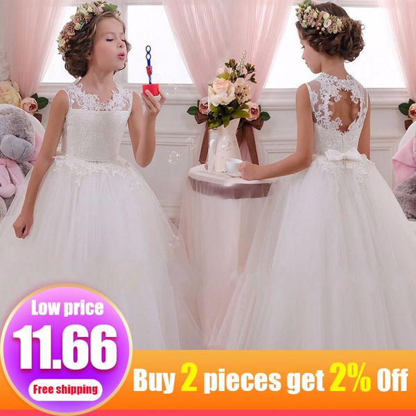 

4-14 year old child girl wedding flower girl dress elegant princess party beauty dress lace back hollow tulle long dress lp-63, Red;yellow
