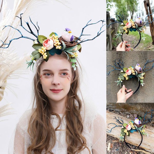 

colorful flower bird headband cute creative kawaii party easter christmas gift headband hair accessories gumki do wlosow